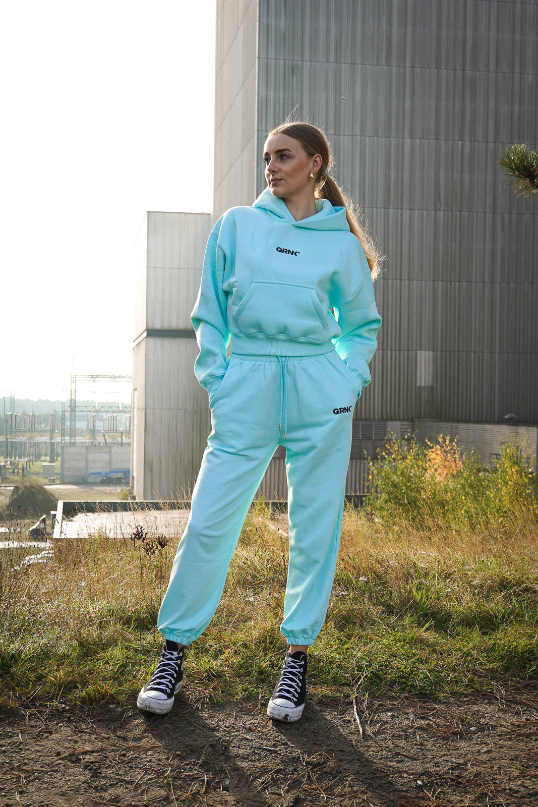 Oversized Cropped Hoodie - GRNK - Core Edition (Island Paradise)